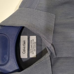 Calvin Klein blue/gray men's dress shirt size 16 - 34/35